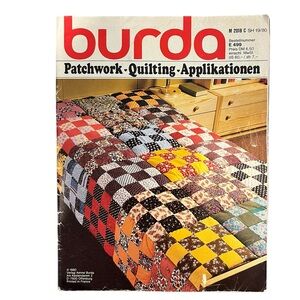 Vintage Burda Magazine 1980 German Patchwork Quilting Applikationen